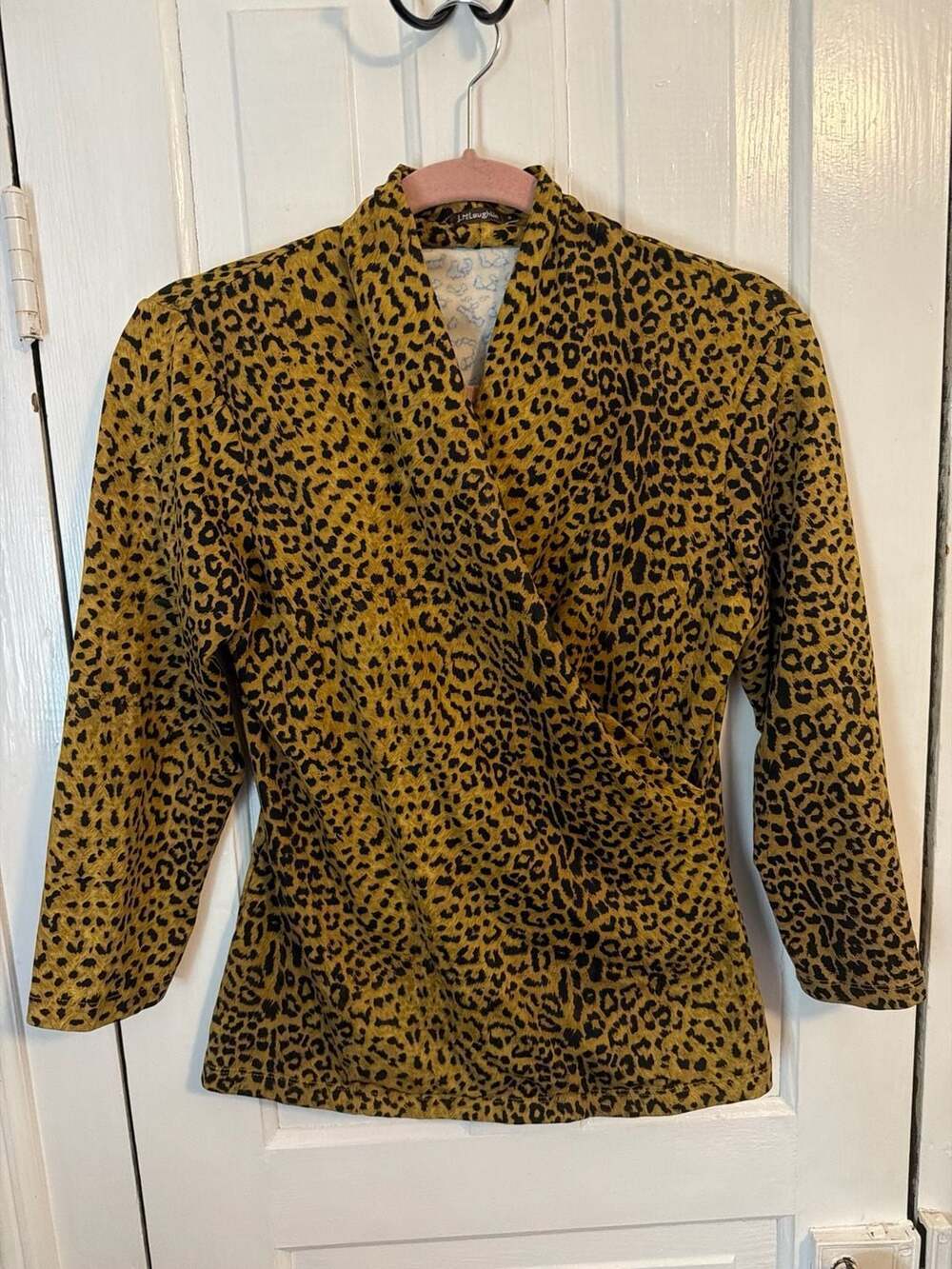 J.McLaughlin Leopard Print Wrap Style Top Catalina Cloth Small